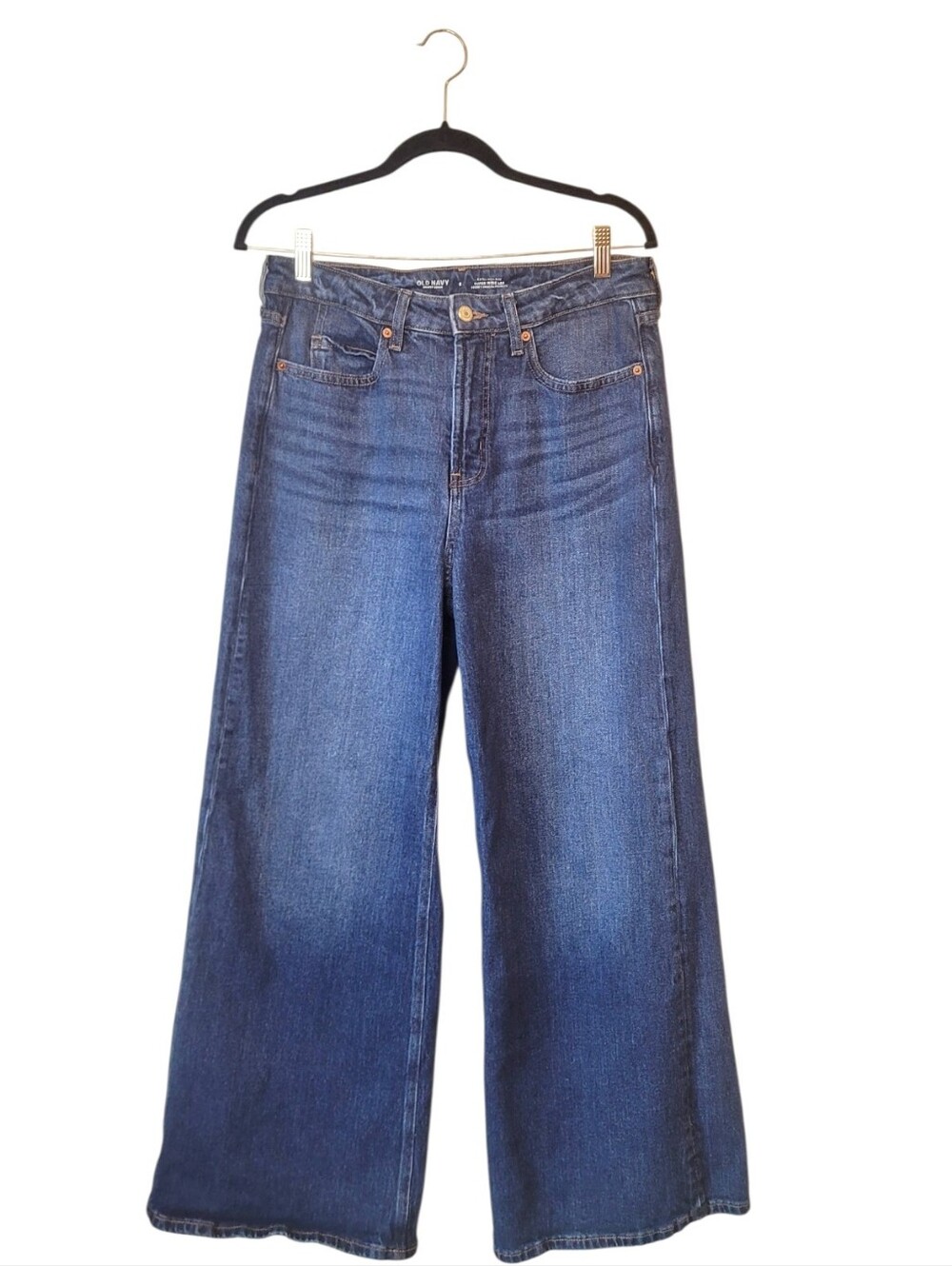Old Navy Women's Dark Blue Wide Leg Jeans
